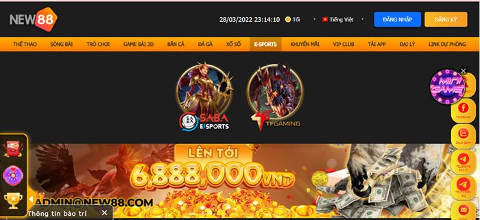 Người chơi có thể hoàn thành đặt cược Esport tại NEW88 bằng vài bước đơn giản Người chơi có thể hoàn thành đặt cược Esport tại NEW88 bằng vài bước đơn giản